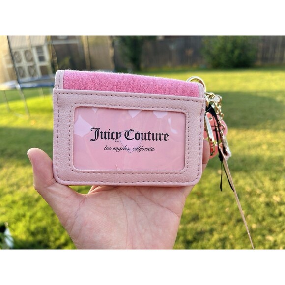 NWT Juicy Couture Wing It Card Case Key Fob Wallet - Pretty Pink! - Butterfly - Picture 2 of 5